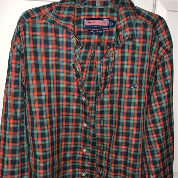 Vineyard Vines Plaid Whale Button Down Shirt - Picture 4 of 7